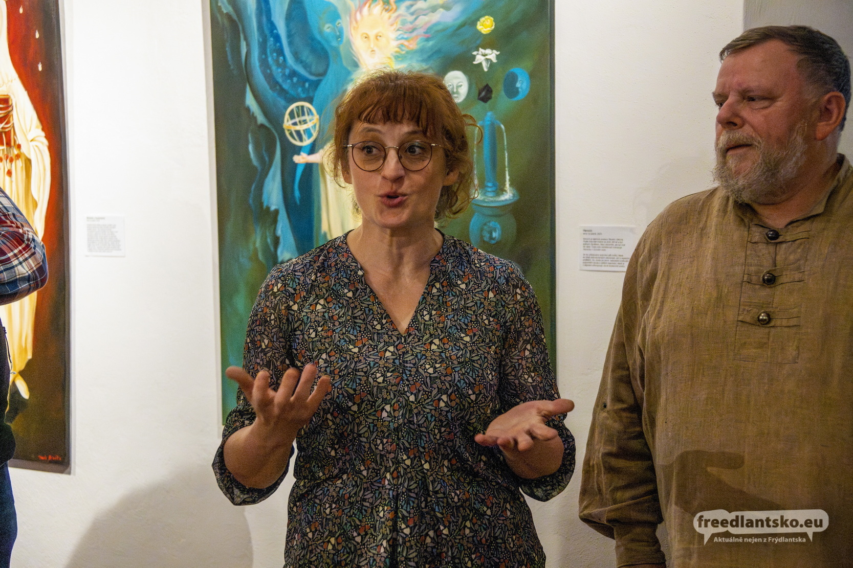 Vernisáž výstavy Fabulae / Příběhy – malby a textilní sochy Marie Mrňávkové Vernisáž výstavy Fabulae / Příběhy – malby a textilní sochy Marie Mrňávkové