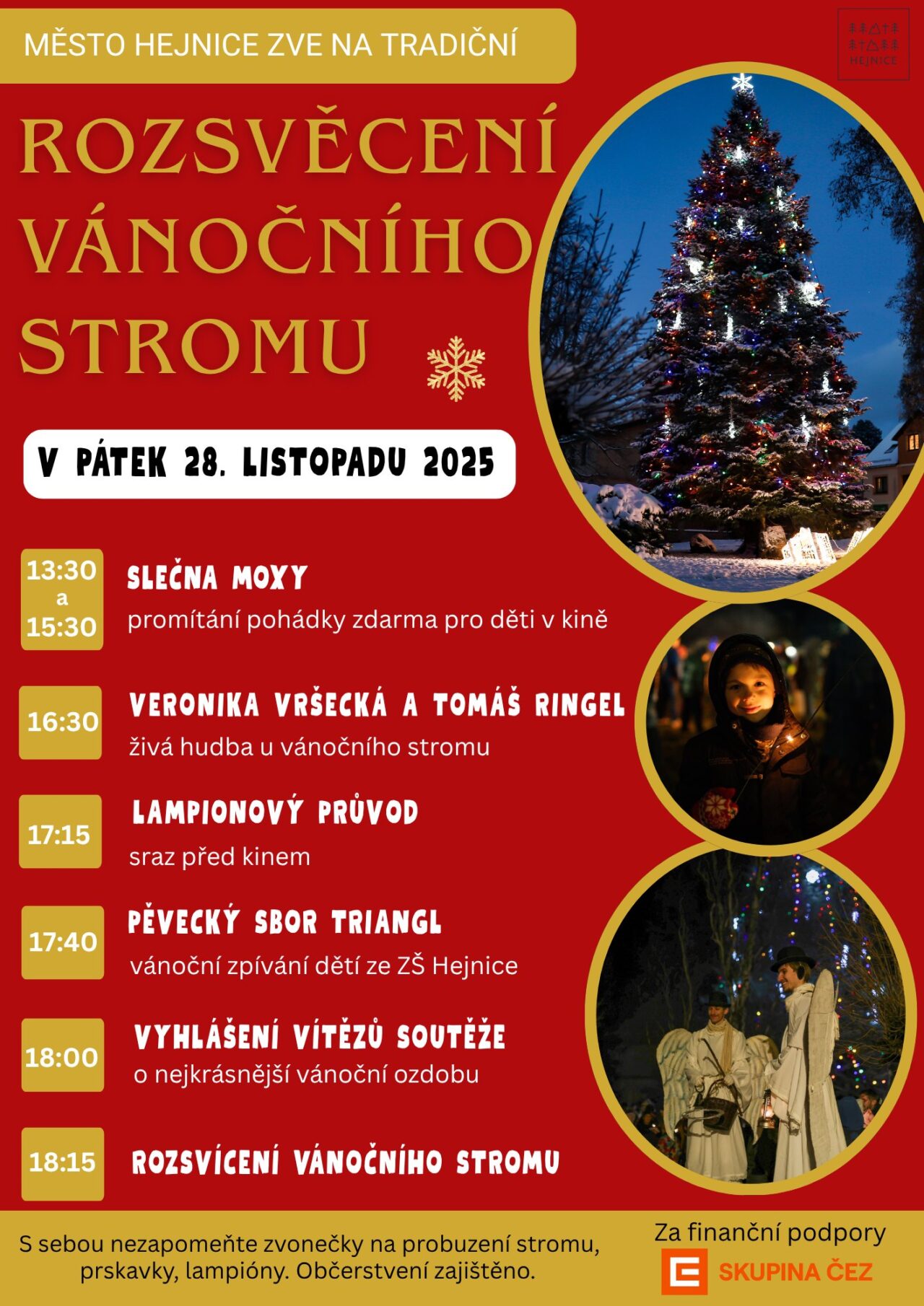 rozsveceni vanocniho stromu hejnice freedlantsko 2025