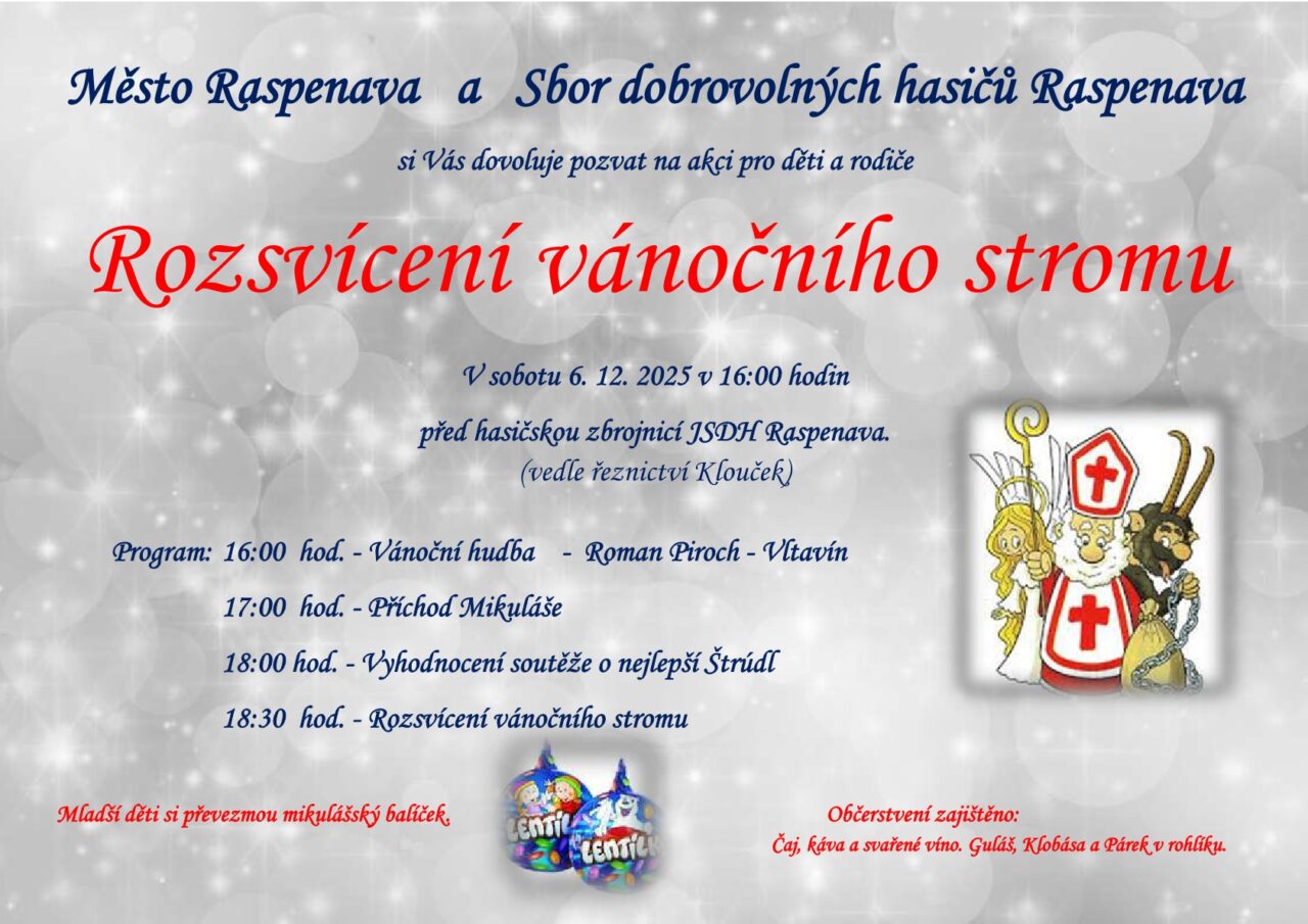 rozsviceni vanocniho stromu raspenava 2025