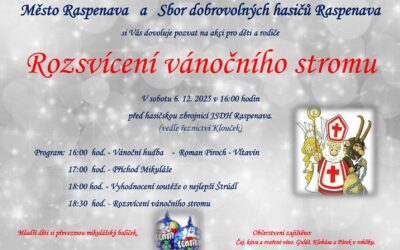 Rozsvícení vánočního stromu v Raspenavě