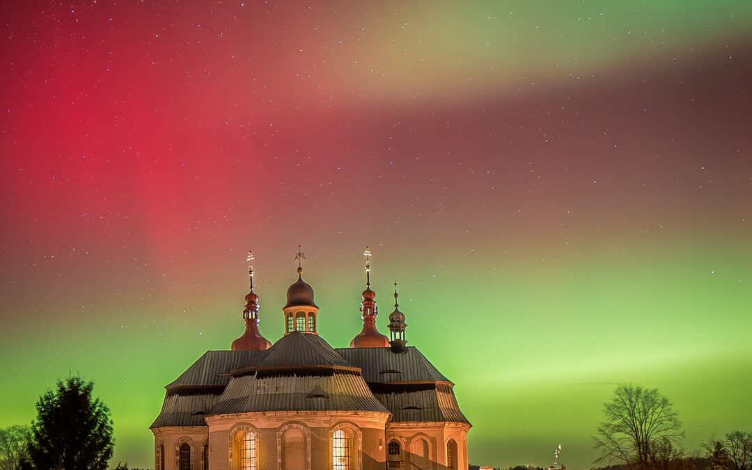 Polární záře nad Českem: pohledy z Frýdlantska