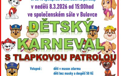 freedlantsko.eu 80 Dětský karneval s Tlapkovou patrolou v Bulovce