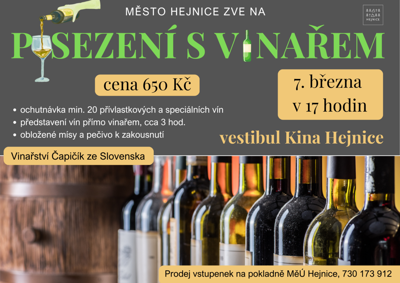 POSEZENÍ S VINAŘEM POSEZENÍ S VINAŘEM