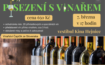 Galerie, muzea, výstavní síně, kulturní a historické památky 58 Posezení s vinařem v Hejnicích