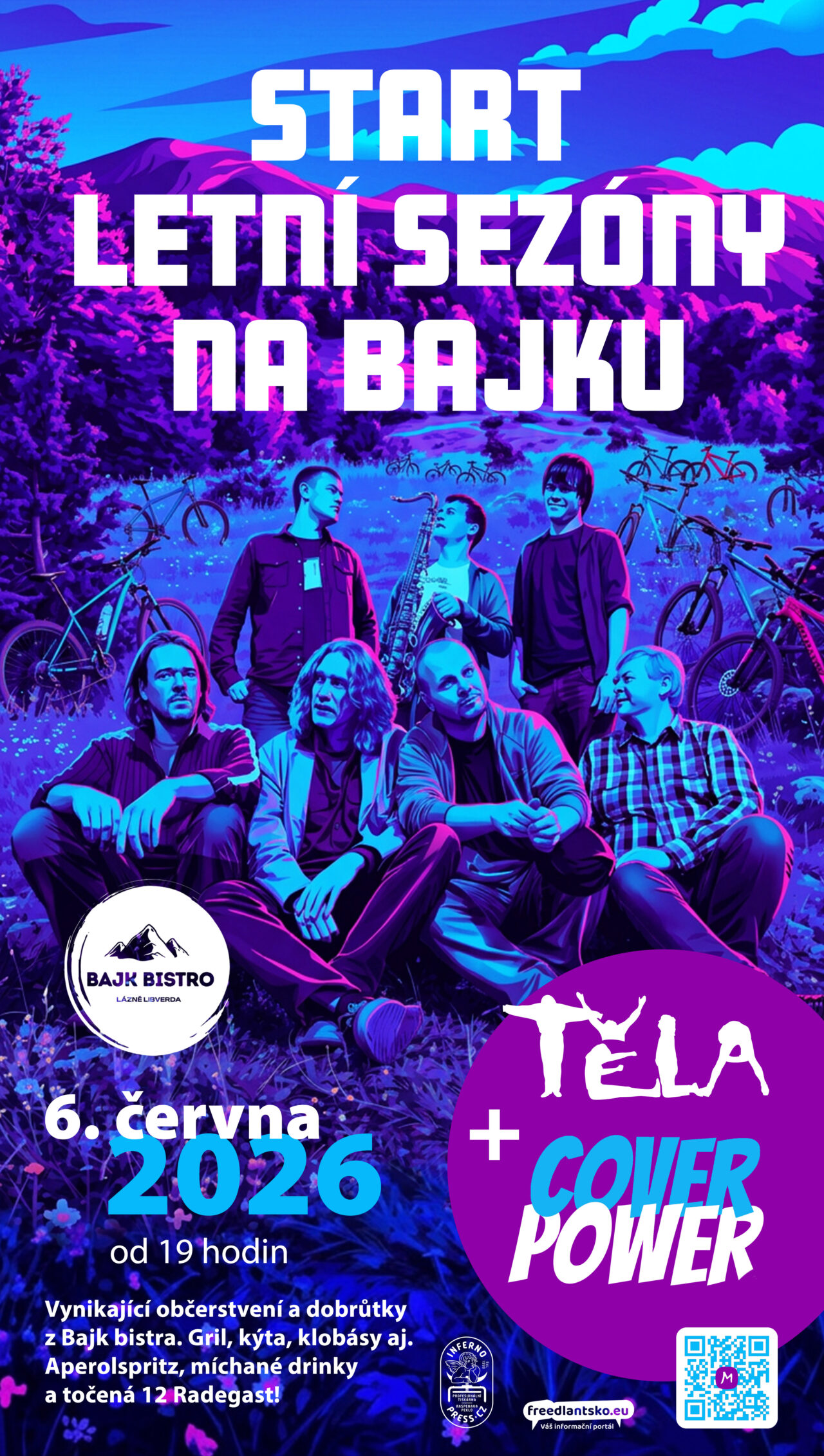 001 start zahajeni sezony BAJK BISTRO 2026 COVER POWER plakat